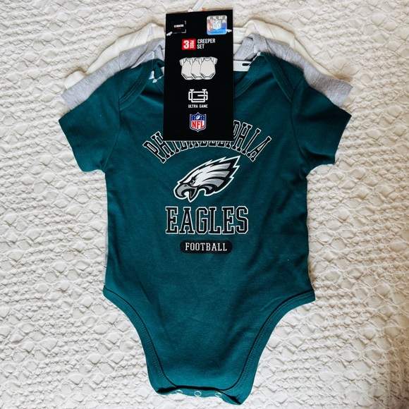 NFL Other - Philadelphia Eagles Kids One Piece Set of 3 - Green, Gray, & White NWT